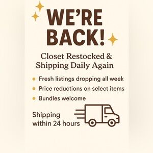 We’re Back! Shipping Daily Again ✨